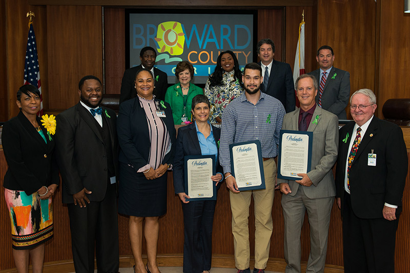 Broward County Commission Presented Proclamation Declaring May 2017 Children’s Mental Health Awareness Month in Broward County