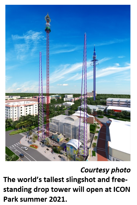 World’s tallest drop tower, slingshot coming to ICON Park 