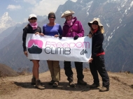 Four South Florida women climbed up Mount Everest in support of ending human trafficking