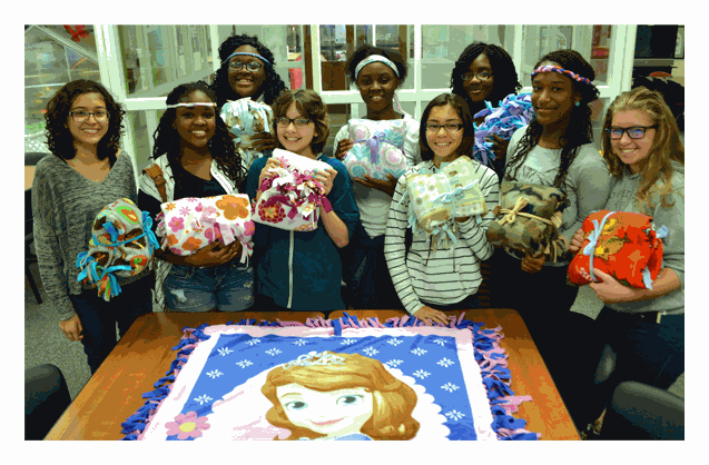 Pictured: Hannah Galvis, Shiloh McLennan, Mary Newman, Kira Boucas, Amari Heard, Sylvana Galvis, Kathyra Joseph, Nadiya Manning, Jessica Chiaraluce, Emma Burdick (not pictured) and C'era Marrero (not pictured).