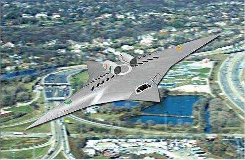 Supersonic Aircraft on Flying Wing Aircraft Design Resembling A Ninja Star Can Turn 90
