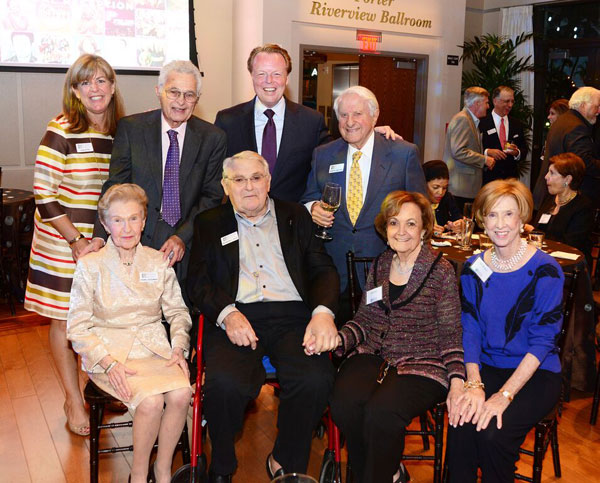 Back row: Lisa Kitei, Stanley Goodman, Kelley Shanley, Joe Amaturo Front row: Pearl Goodman, Bernie Peck, Micki Peck, Wini Amaturo 