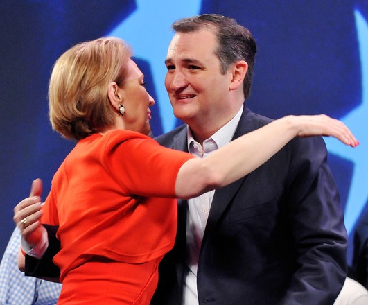 fiorina hugs cruz