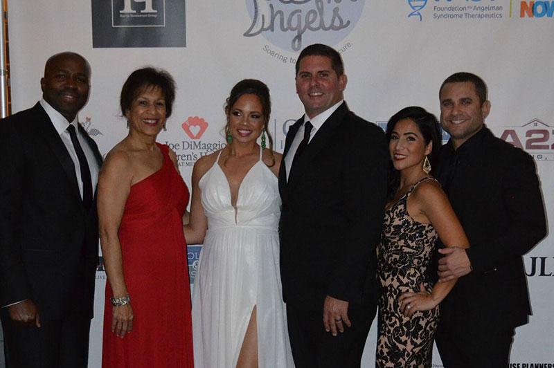 (L to R) Walter Harris, president of Harris Restaurant Group; Chantal Leconte, former CEO of Joe DiMaggio Children's Hospital; Eslin and Matt Guice, co-hosts of the Angels for Angels Charity Gala; Lina and Mitch Zelman, CEO of Harris Restaurant Group. 