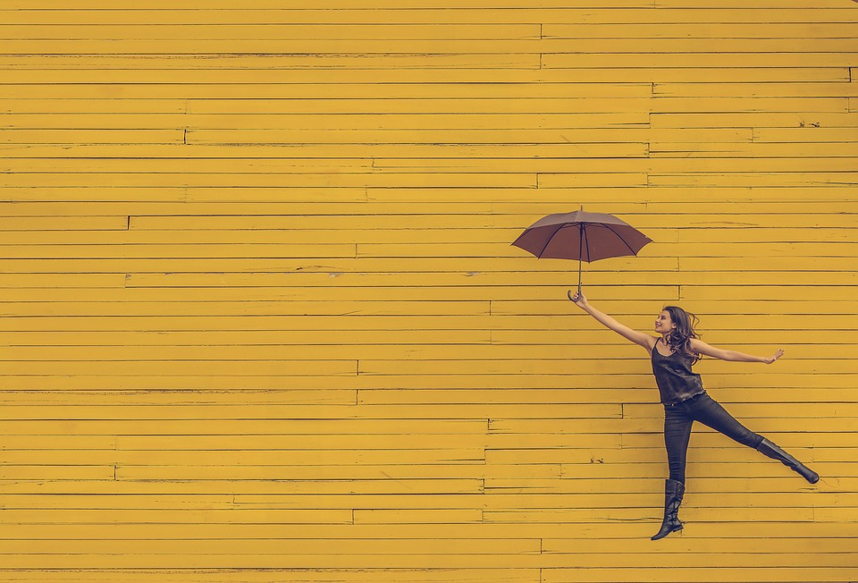 Woman wit umbrella