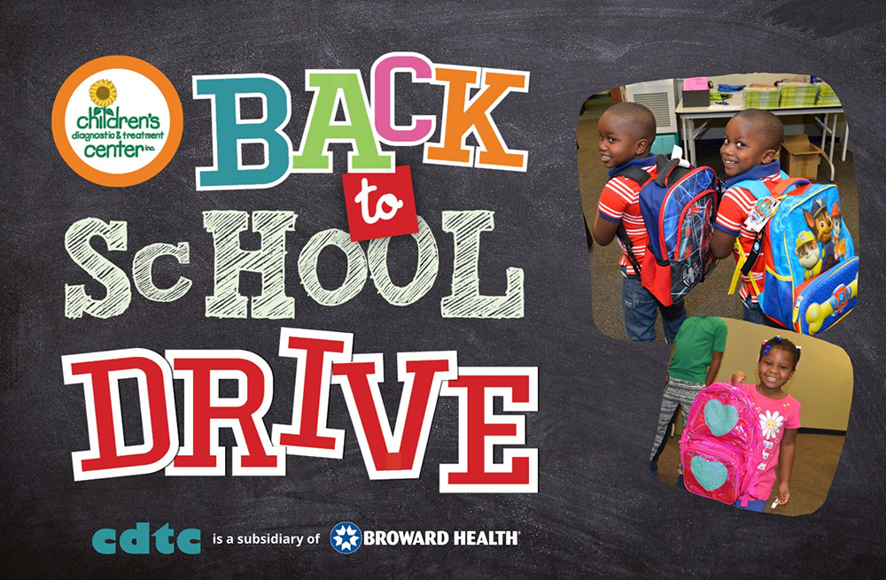Children’s Diagnostic & Treatment Center Collecting 800 Backpacks for Broward County Special Needs Children Heading Back to School