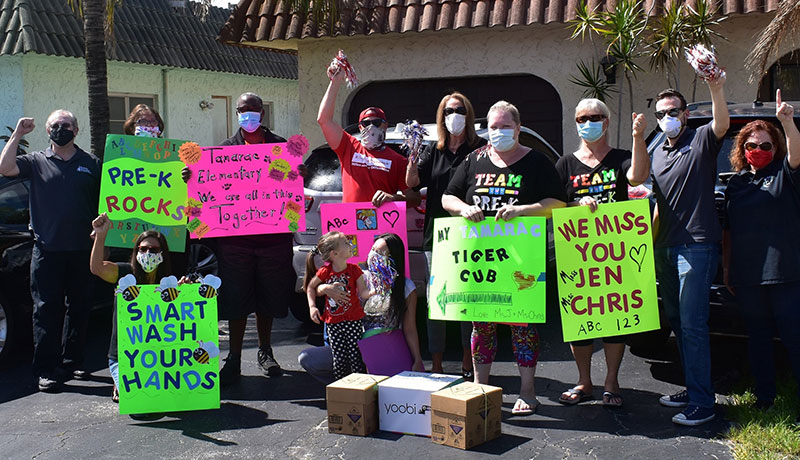 A Tamarac Elementary pre-K teacher who is battling cancer selflessly celebrated Teacher Appreciation Week by delivering supplies to her quarantined students on Tuesday, May 5.