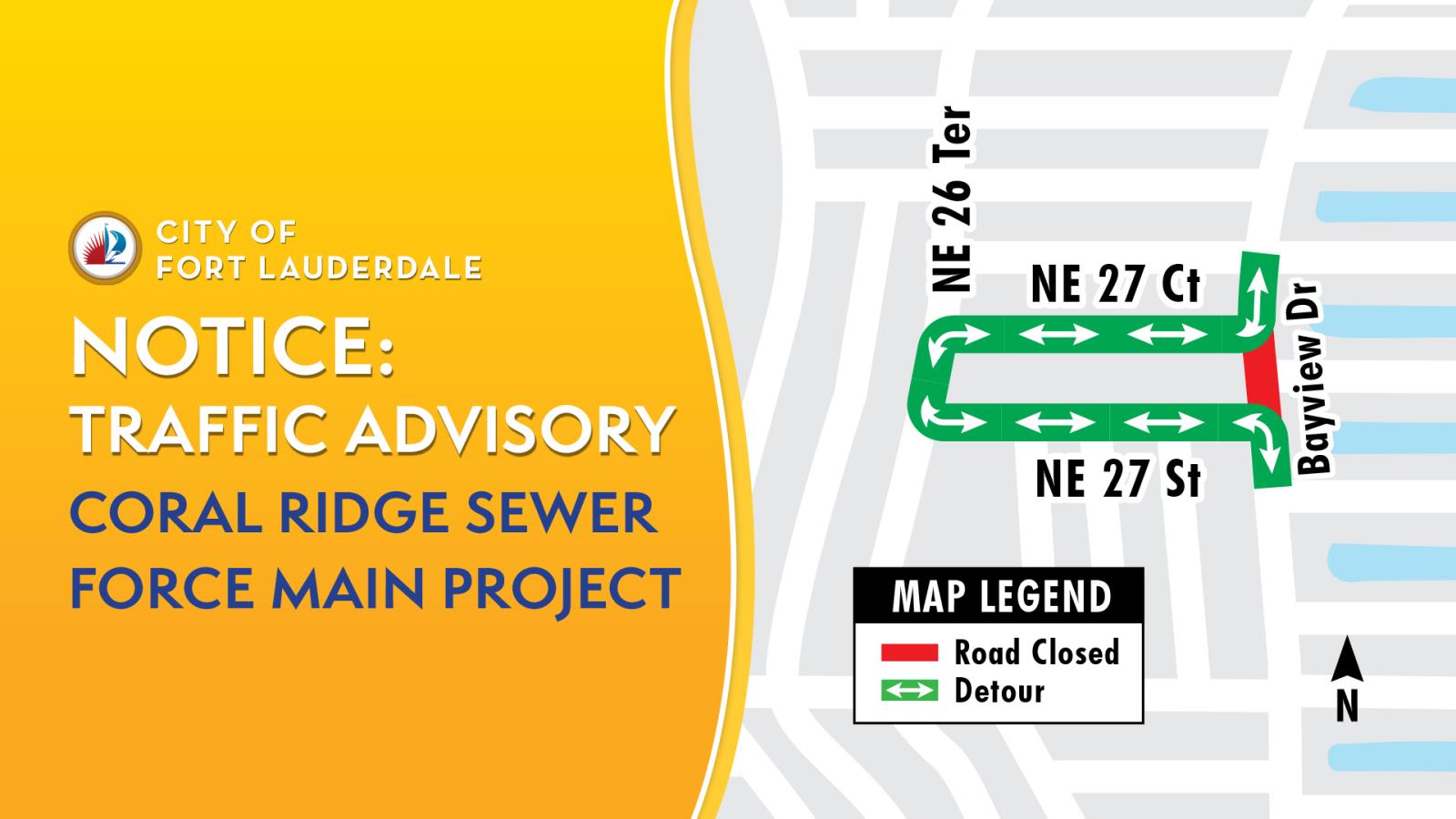 Sewer Force Main Project in Coral Ridge and Poinsettia Heights