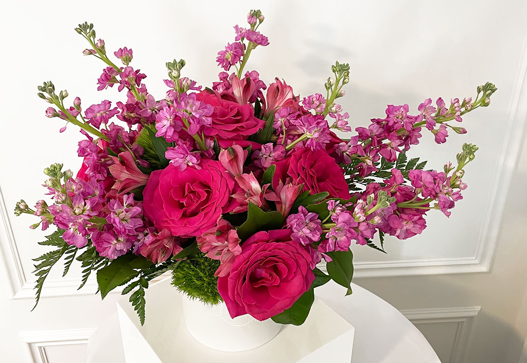 Handcrafted flower arrangement at local Fort Lauderdale florist