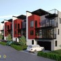 Street View Modern Bungalow Homes Rendering Denver Colorado