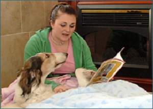 reading a story