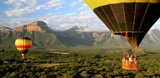 A hot air balloon ride