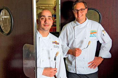 Asher Roebuck, Executive Chef at Timpano Italian Chophouse and Wes Bonner, Resident Chef at Publix Apron’s Cooking School 