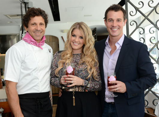 Giovanni Rocchio Executive Chef and owner of Valentino Cucina Italiana with Pandora Vanderpump and husband Jason Sabo