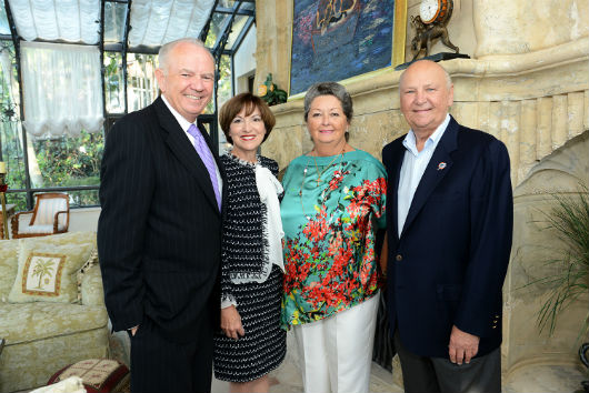 Honorees Mike and Alice Jackson with the evening's hosts Marti and Wayne Huizenga. 