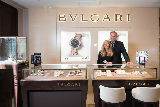 Tracey Ed Dikes Co owners of Weston Jewelers in New Bulgari In Store Boutique