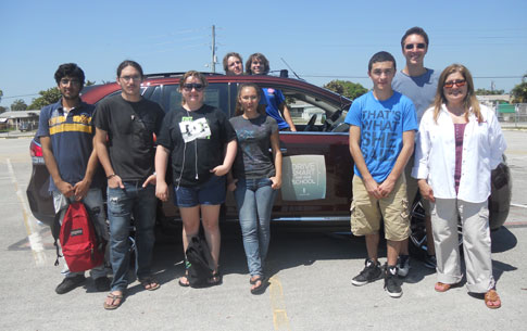 science students from Northeast High School in Oakland Park 