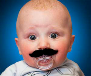 mustache pacifier